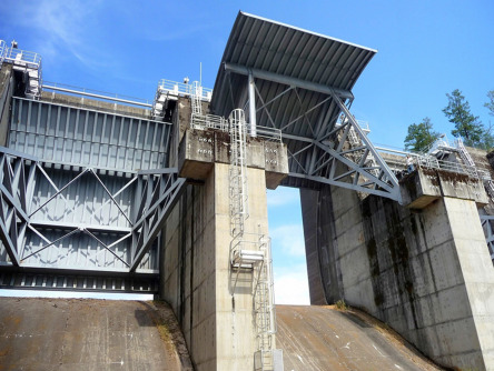 Radial gates on the Rogue River, OR.